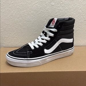 Vans Black and White High-Top Sneakers